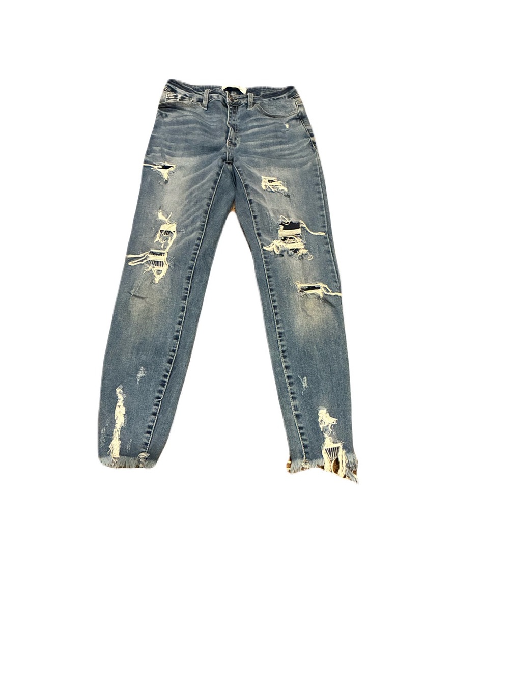 KanCan Distressed Light Blue High Rise Jeans